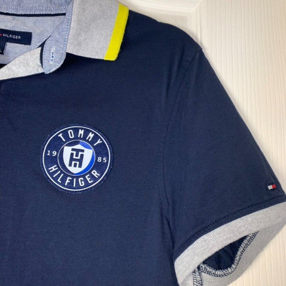 Tommy‎ Hilfiger Men’s Navy Preppy Polo Crest Logo 100% Cotton S